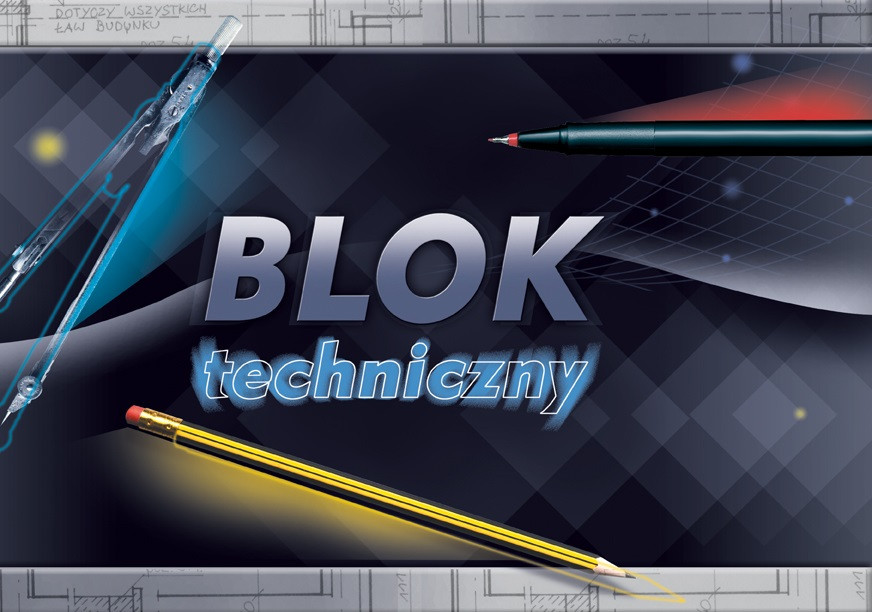 Blok techniczny A4 10k. biały Kreska